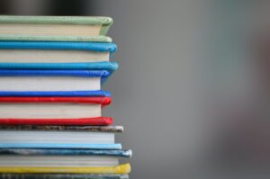 A photo of textbooks.